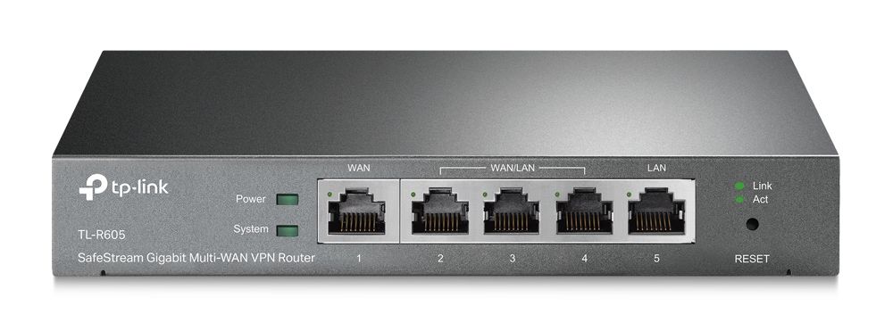 TP-Link ER605 OMADA GIGABIT VPN ROUTER, Standards and Protocols:IEEE 802.3, 802.3u, 802.3ab, IEEE 802.3x, IEEE 802.1q, Interface: 1 Fixed Gigabit WAN Port, 1 Fixed Gigabit LAN Port, 3 Changeable Gigabit WAN/LAN Ports, Flash: SPI 16MB, DRAM: 128 MB._2