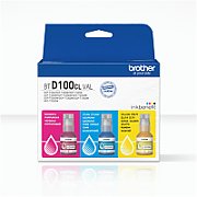 Flacon cerneala Brother BTD100CLVAL ,Color ,3 x 5 000 pagini ,Original (BTD100CLVAL)