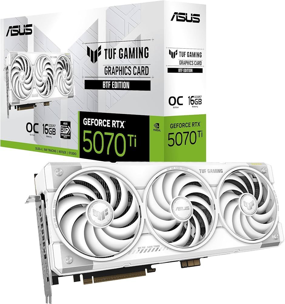 Placa video ASUS GeForce RTX 5070 Ti TUF Gaming OC White 16 GB GDDR7 256 bit