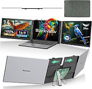 Portable monitor Blackview DCM6 Dual Screen 14inch 1920x1080 16:9 LCD 60Hz IPS 178 USB-C 3.1x3 for 13-17.3 inch laptops352.2x237.43x15.9mm Grey Black