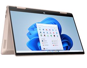 Laptop HP Pavilion x360 14-ek2000ny, 14 inch 1920 x 1200 Touchscreen, Intel 120U (10 C / 12 T, 1.4 GHz - 5.0 GHz, 12 MB cache, 55 W), 16 GB DDR4, 512 GB SSD, Intel Graphics, Windows 11, Tastatura US, Pale Golden Rose