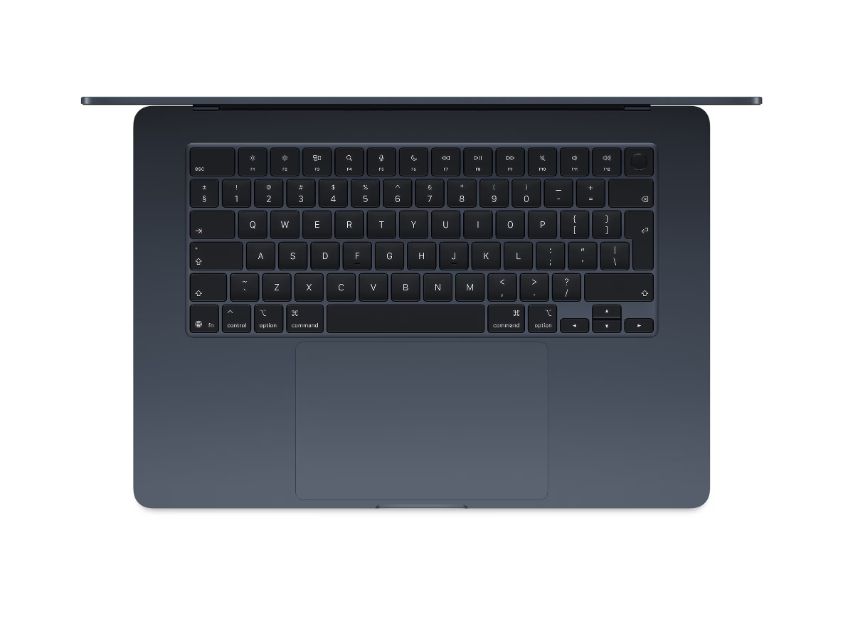 Laptop Apple MacBook Air 15 Z1H2000EH, 15.3 inch 2880 x 1864, Apple M4 10-Core (10 C / 10 T, N/A - N/A, N/A cache, N/A), 24 GB LPDDR5X, 1 TB SSD, Apple 10-core GPU, Mac OS, Tastatura International, Midnight Detaliu 1