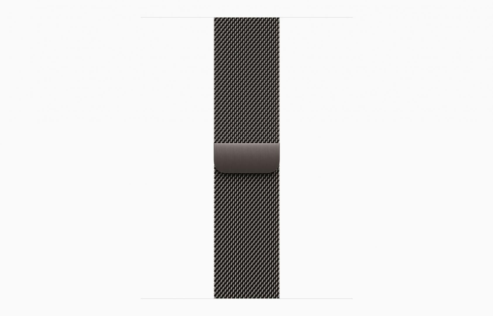 Apple Watch Series 10 GPS + Cellular 42mm Slate Titanium Case with Slate Milanese Loop Detaliu 2