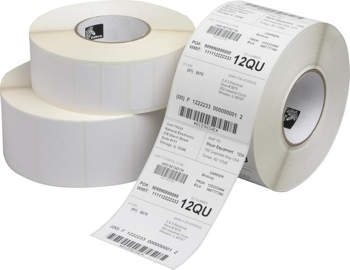 Label, Paper, 51x76mm Thermal Transfer, Z-PERFORM 1000T REMOVABLE, Uncoated, Removable Adhesive, 76mm Core