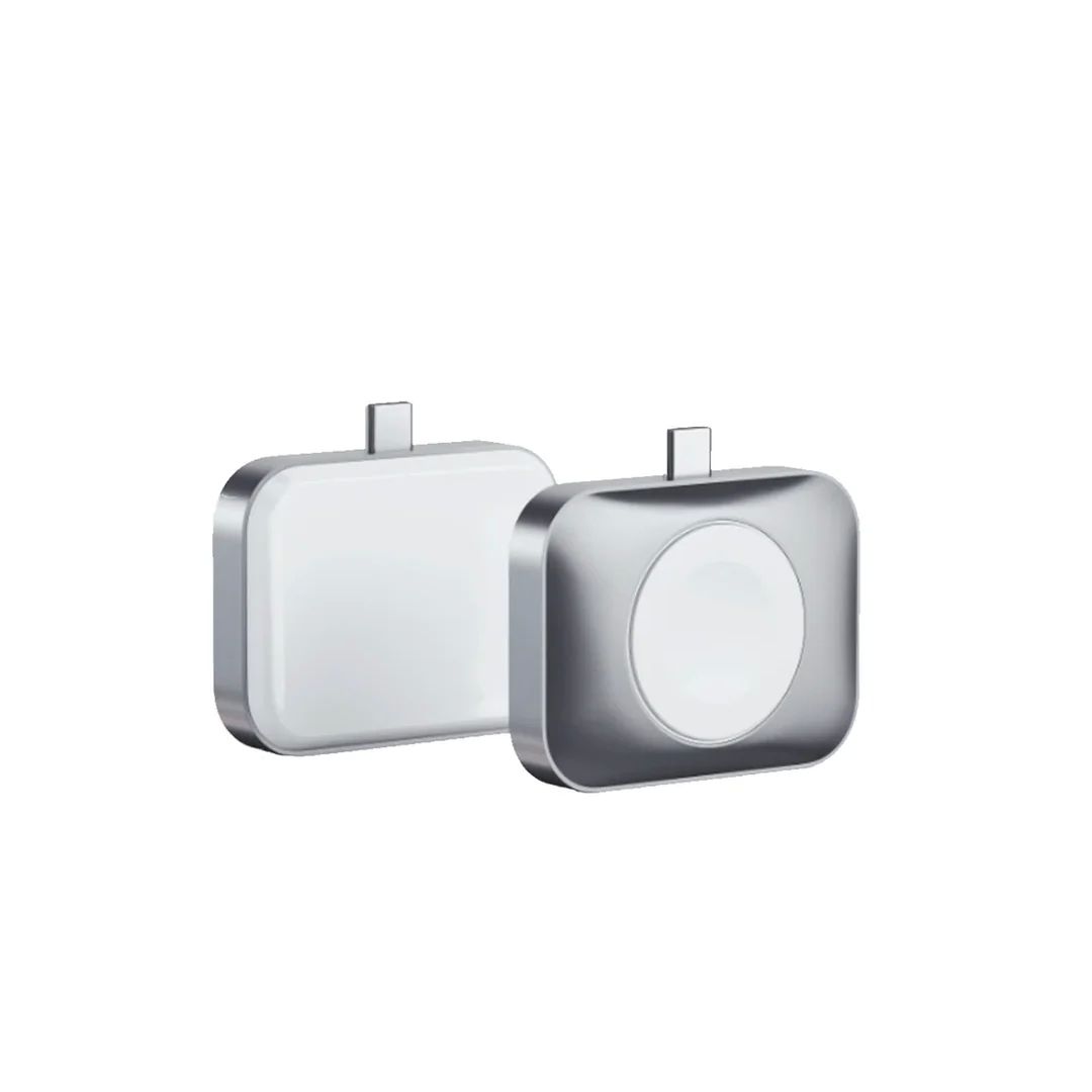 Satechi USB-C 2 in 1 Wireless charging dock for Apple watch and Airpods - Silver Detaliu 1