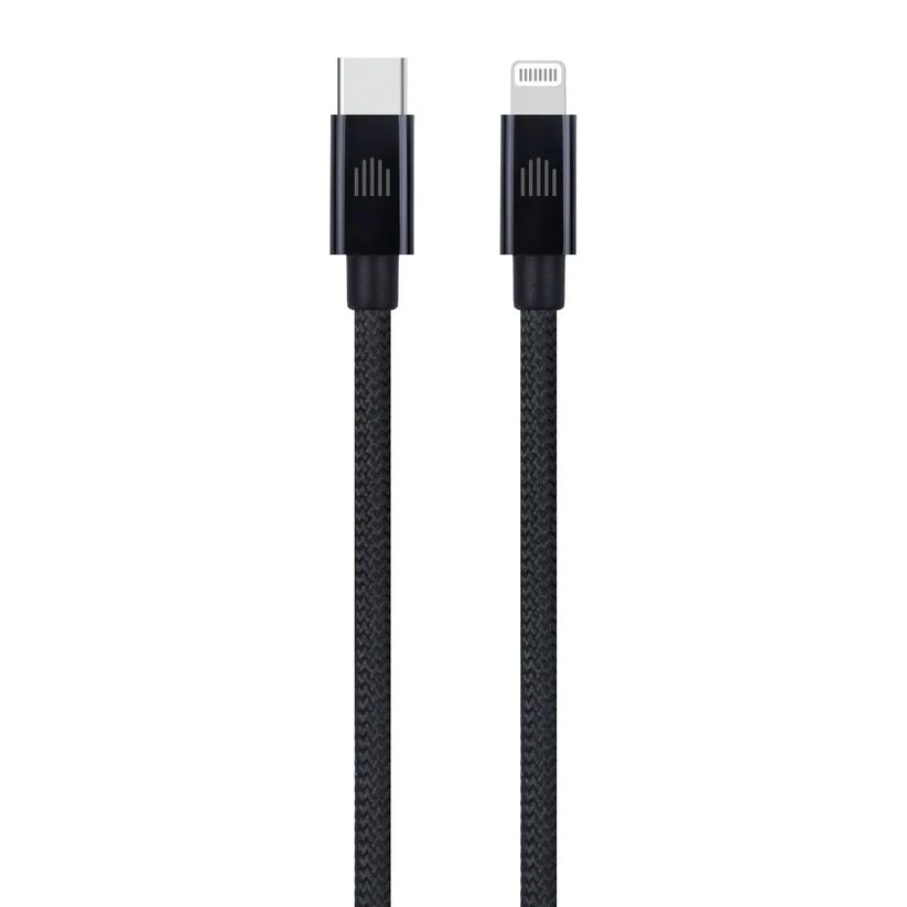 Dviced Cable USB-C to Lightning Nylon Textile 1,25m - Black Detaliu 1