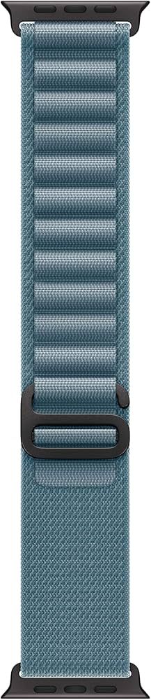 Apple Watch 49mm Loop:  Light Blue Alpine Loop - Large - Black Titanium Finish Detaliu 1