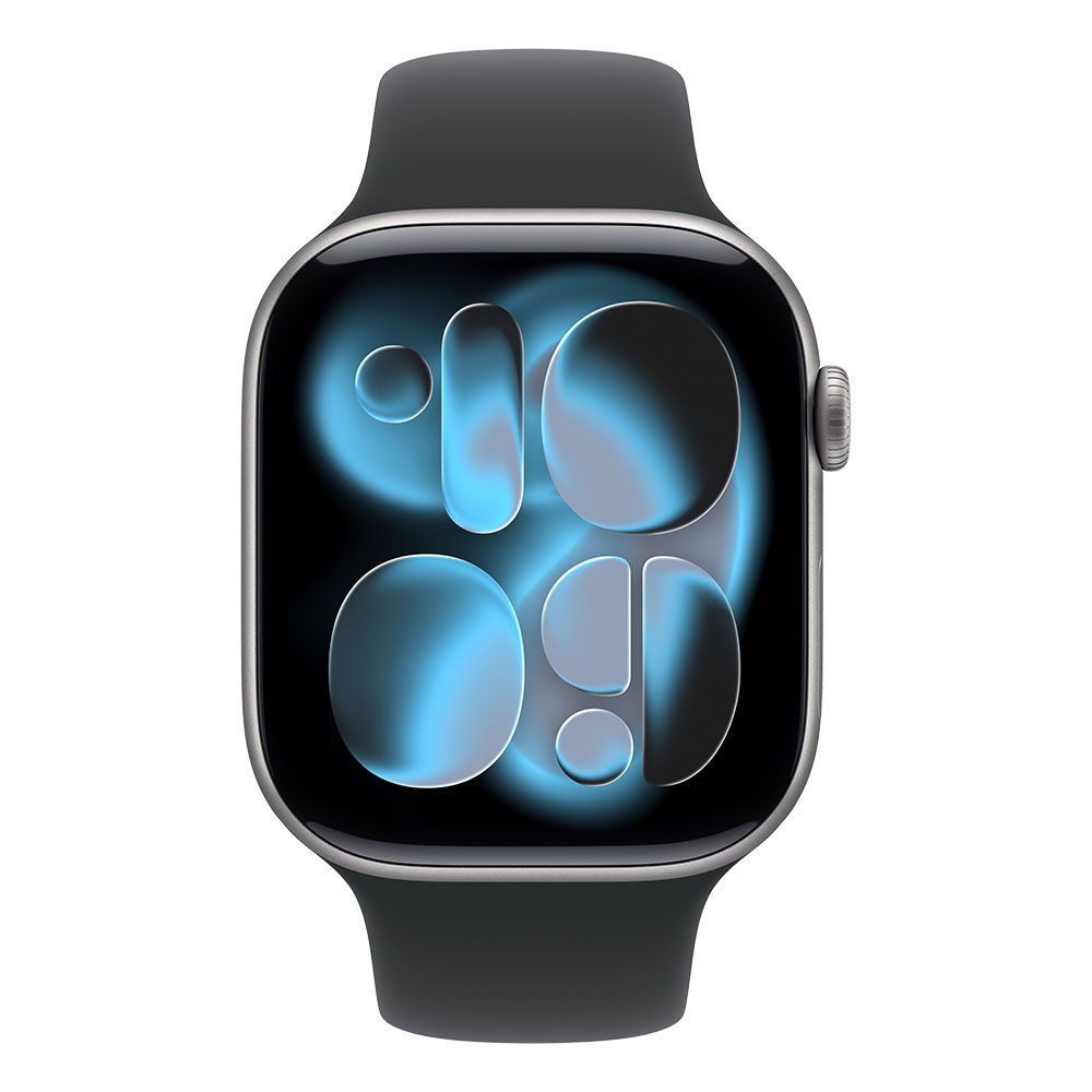 Apple Watch Series 11 GPS + Cellular 46mm Space Grey Aluminium Case with Black Sport Band - M/L Detaliu 1
