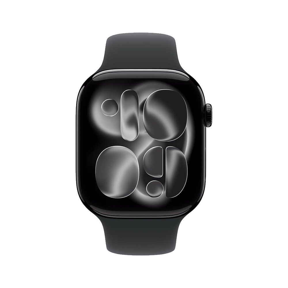 Apple Watch S11 GPS 42mm Jet Black Aluminium Case with Black Sport Band - M/L Detaliu 1