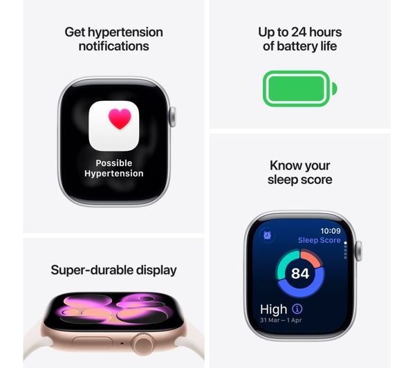 Apple Watch Series 11 GPS + Cellular 42mm Carcasă din aluminiu negru jet cu brățară sport neagră - M/L Detaliu 1