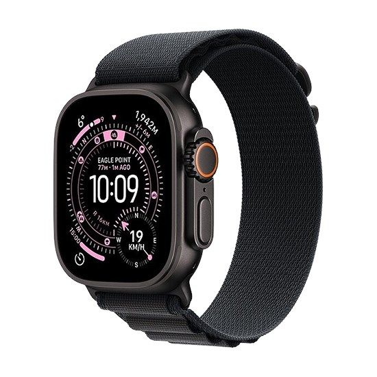 Apple Watch Ultra 3 (2025) black titanium 49mm 4G black alpine Loop L Detaliu 2