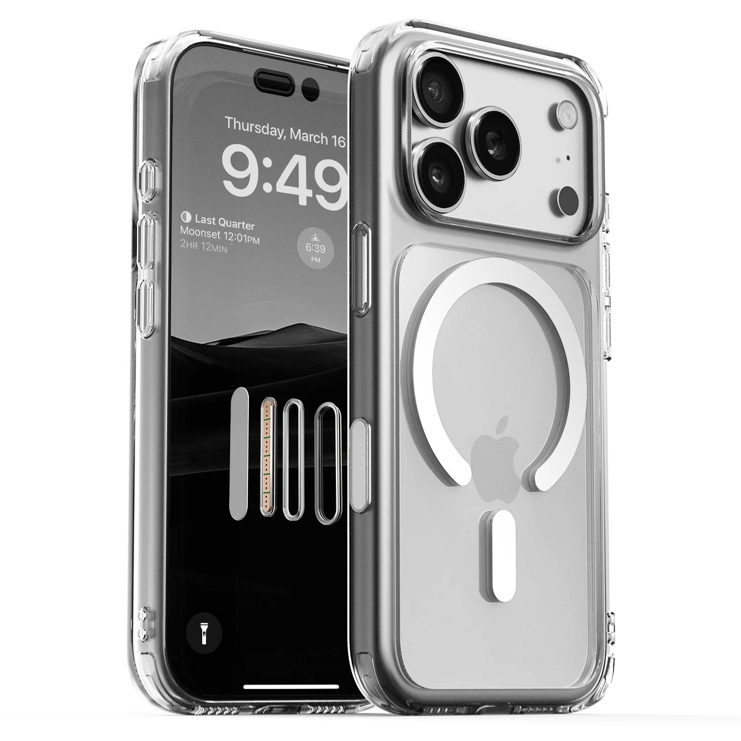 Transparent Apple case for iPhone 17 with MagSafe Detaliu 1
