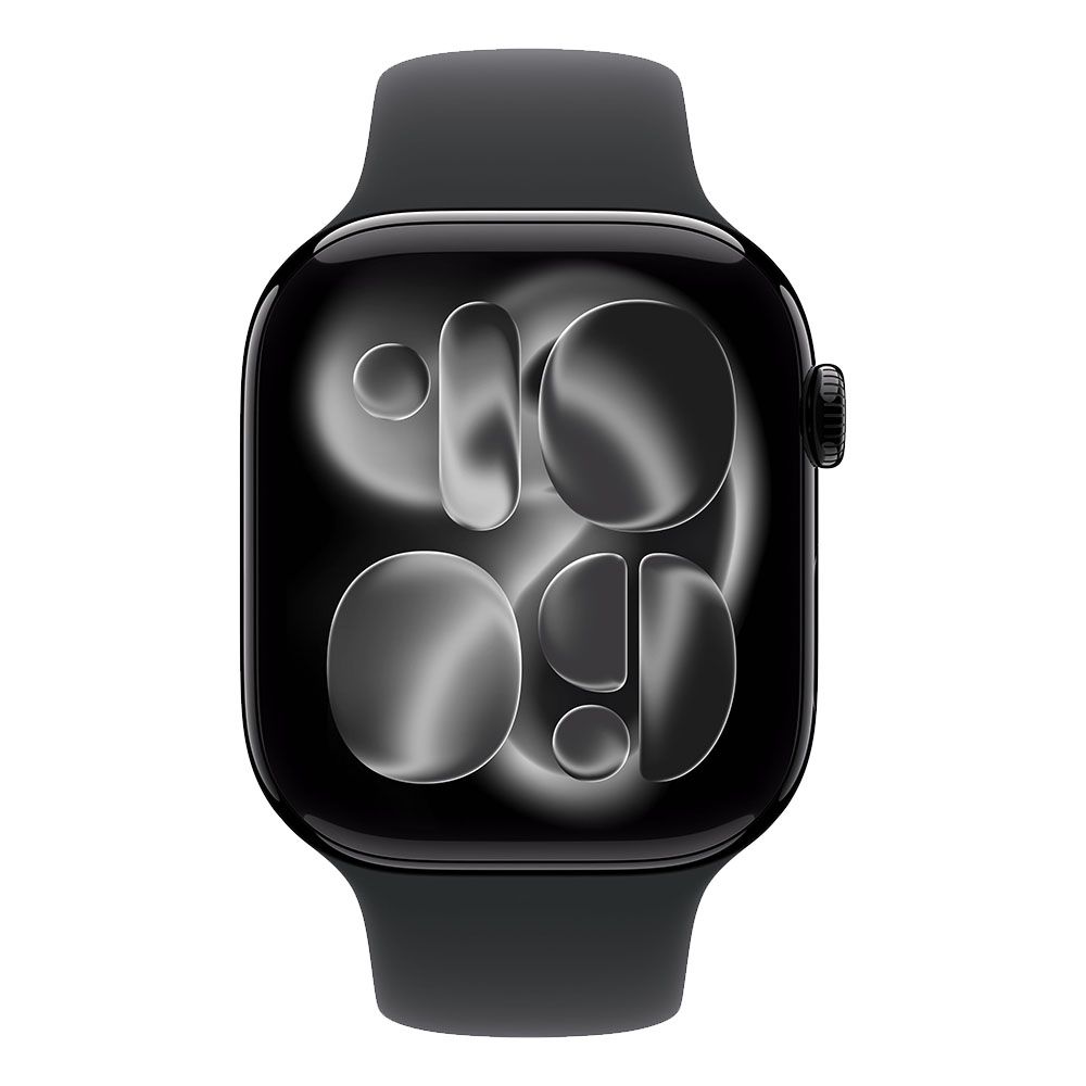 Apple Watch S11 Cellular 46mm Jet Black Aluminium Case with Black Sport Band - M/L Detaliu 1