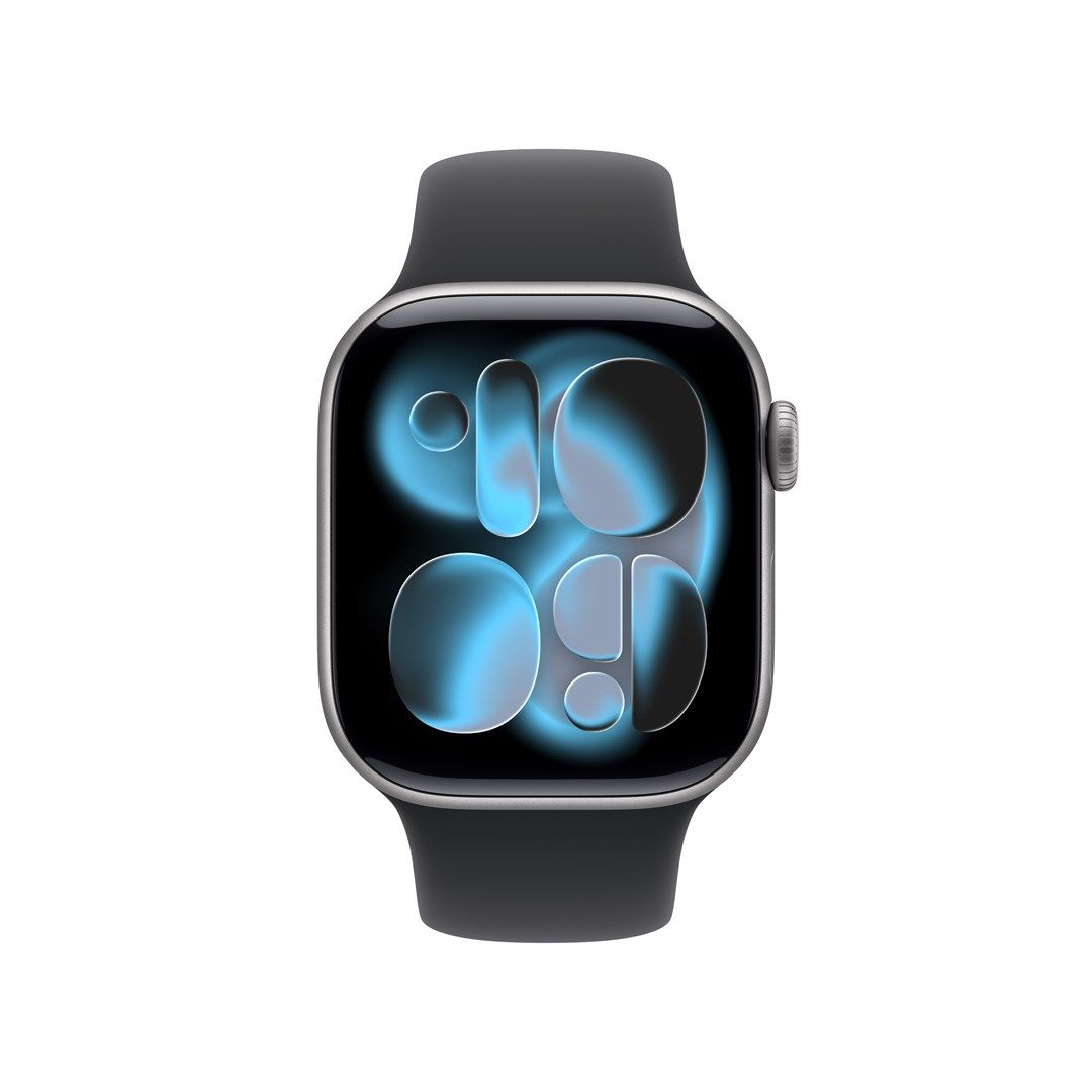 Apple Watch Series 11 space grey aluminium 42mm 4G black sport band Size M/L Detaliu 1
