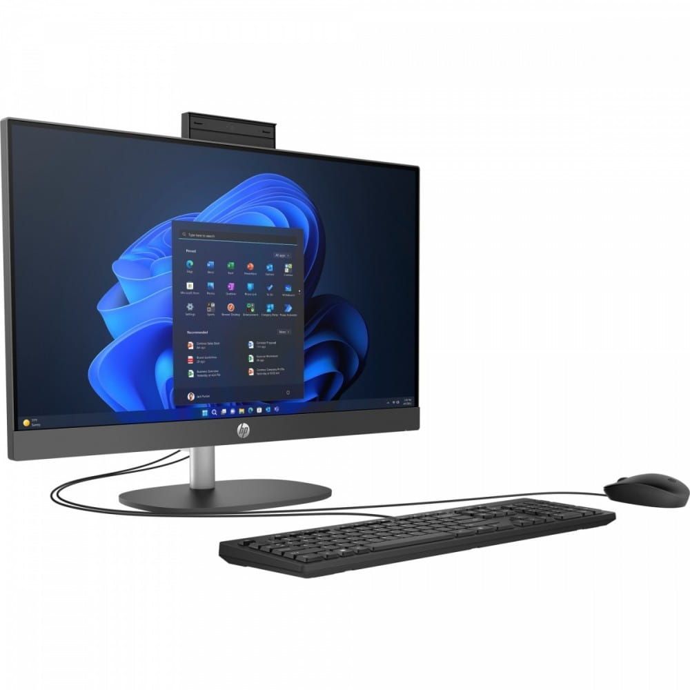 All-In-One HP ProOne 245 G10, 23.8 inch 1920 x 1080, AMD Ryzen 5 - 7520U (4 C / 8 T, 2.8 GHz - 4.3 GHz, 4 MB cache, 15 W), 16 GB LPDDR5, 512 GB SSD, AMD Radeon 610M 0 GB, Windows 11 Pro, Negru