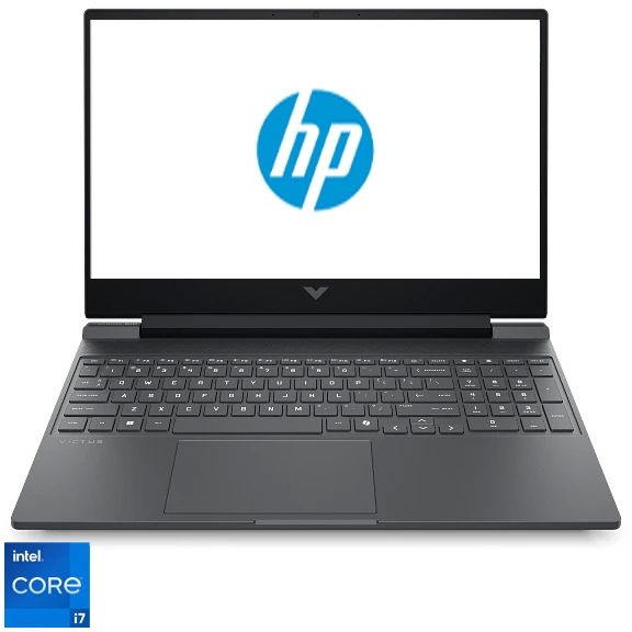 Laptop HP Victus 15-fa2105nn, 15.6 inch 1920 x 1080, Intel Core i7-13620H (10 C / 16 T, 3.6 GHz - 4.9 GHz, 24 MB cache, 115 W), 24 GB DDR5, 1 TB SSD, nVidia GeForce RTX 5050, Fara sistem de operare, Tastatura English, Negru