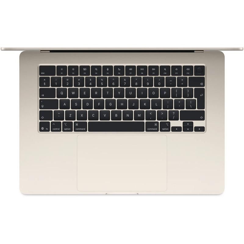 Laptop Apple MacBook Air 15 Z1LT000GX, 15.3 inch 2880 x 1864, Apple M5 10-core (10 C, N/A - N/A, N/A cache, N/A), 24 GB N/A, 512 GB SSD, Apple M5 10-core integrat, Mac OS, Tastatura US International, Starlight Detaliu 1