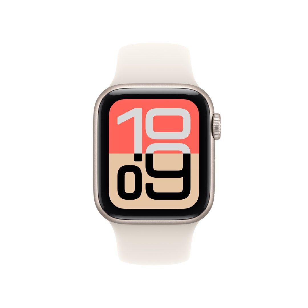 Apple Watch SE (3nd generation) SE 3 GPS 40mm Starlight Aluminium Case with Starlight Sport Band - S/M Detaliu 1