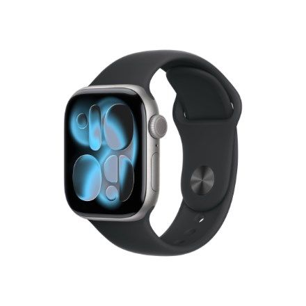 Apple Watch Series 11 GPS 42mm Space Grey Aluminium Case with Black Sport Band - M/L Detaliu 2