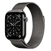 Apple Watch Series 11 GPS + Cellular 46mm Slate Titanium Case with Slate Milanese Loop - S/M