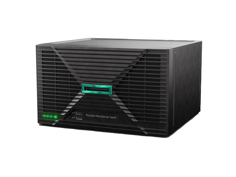 Server HPE ProLiant MicroServer Gen11, MicroTower, Intel Xeon 6325P (4 C / 4 T, 3.50 GHz - 5.20 GHz, 12 MB cache, 55 W), 32 GB DDR5 ECC, 2 x 4 TB HDD, 4 x LFF, Alimentator extern 180 W