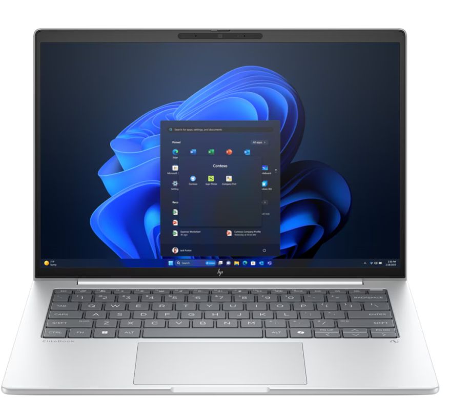 Laptop HP iteBook X Flip G1i B9ZX7ET, 14 inch 1920 x 1200 Touchscreen, Intel 228V (8 C / 8 T, 2.1 GHz - 4.5 GHz, 8 MB cache, 17 W), 32 GB LPDDR5X, 512 GB SSD, Intel Graphics, Windows 11 Pro, Tastatura US, Albastru