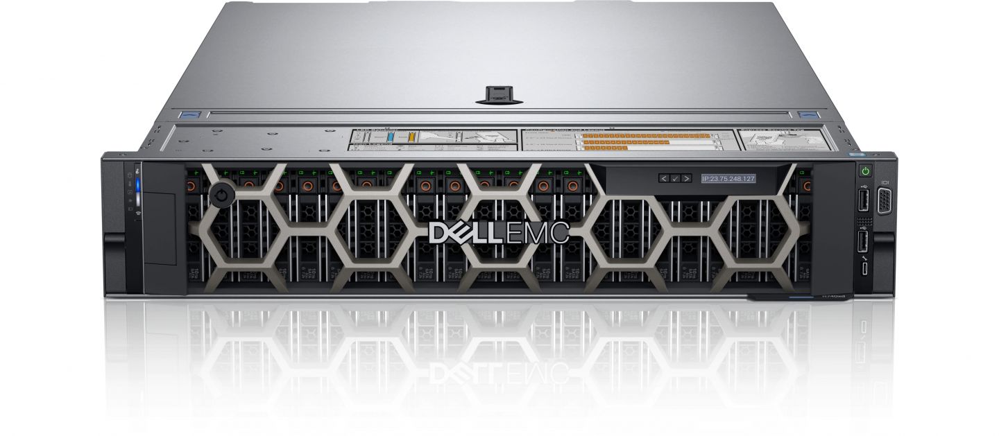 Server Dell PowerEdge R740 Rack 2U Intel Xeon Silver 4208, 8C / 16T, 2.1 GHz base, 3.2 GHz turbo, 11 MB cache, 1 x 16 GB, 480 GB SSD, 16 x SFF, 750 W_1