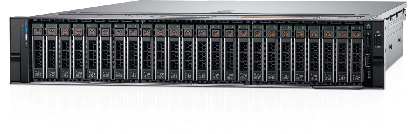 Server Dell PowerEdge R740 Rack 2U Intel Xeon Silver 4208, 8C / 16T, 2.1 GHz base, 3.2 GHz turbo, 11 MB cache, 1 x 16 GB, 480 GB SSD, 16 x SFF, 750 W_2