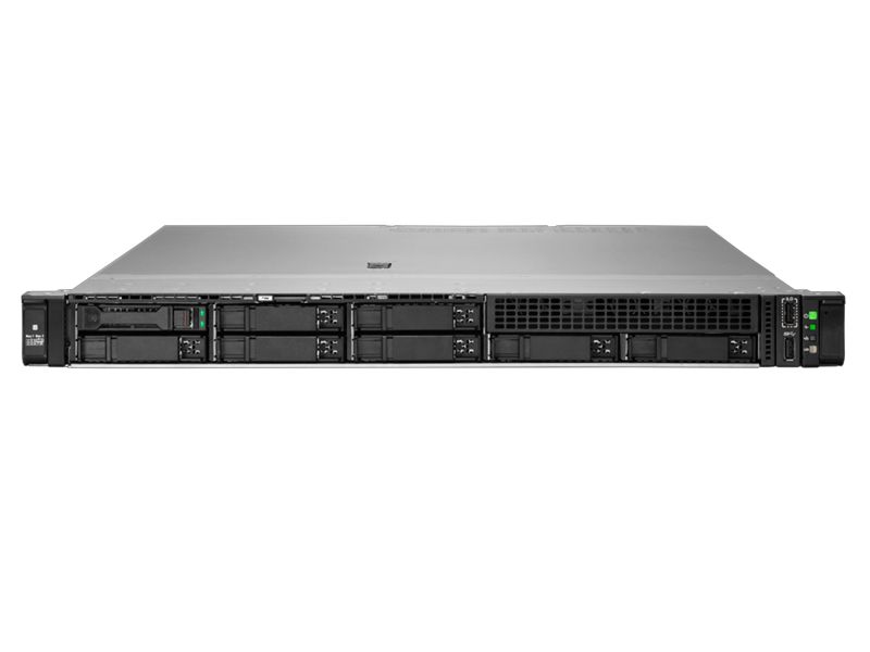 Server HPE ProLiant DL320 Gen12, Rack 1U, Intel Xeon 6515P (12 C / 24 T, 2.20 GHz - 4.10 GHz, 48 MB cache, 150 W), 64 GB DDR5 ECC, 2 x 480 GB SSD, 8 x SFF, HPE MR408i-o Gen11, 2 x 1000 W