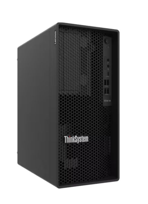 Server Lenovo ThinkSystem ST45 V3, Tower, AMD EPYC 4124P (4 C / 8 T, 3.80 GHz - 5.10 GHz, 32 MB cache, 65 W), 16 GB DDR5 ECC, 2 x 960 GB SSD, 3 LFF + 1 SFF, 500 W