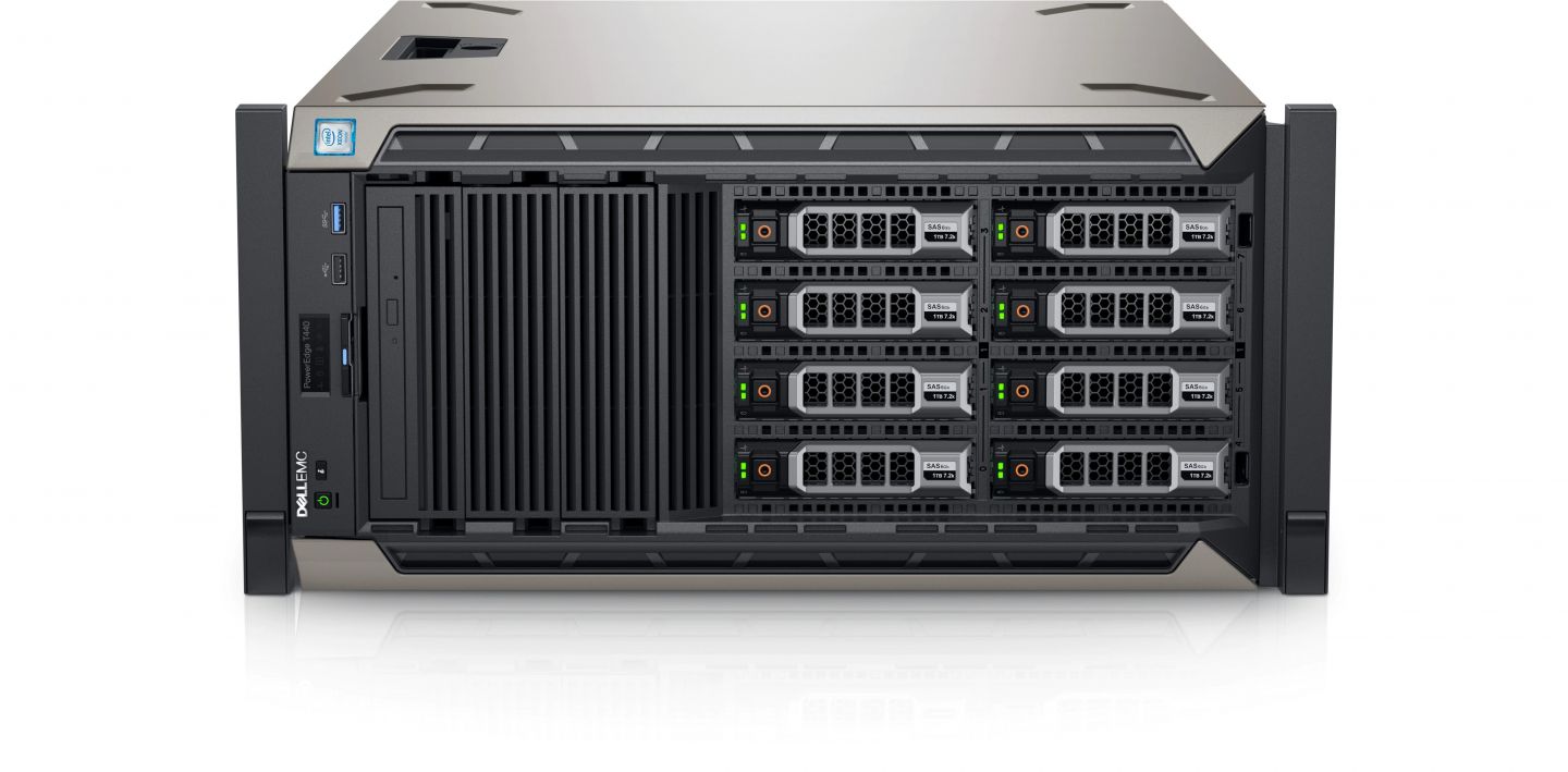 Server Dell PowerEdge T440 Tower Intel Xeon Silver 4210, 10C / 20T, 2.2 GHz base, 3.2 GHz turbo, 13.75 MB cache, 85 W, 1 x 16 GB DDR4, 600 GB HDD, 8 x LFF, 495 W_3
