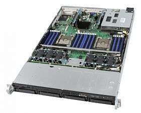 Server Intel Server System R1000WFR, Rack 1U, fara procesor, 2 x Intel socket 3647  max 165 W, 4 x LFF, 1100 W