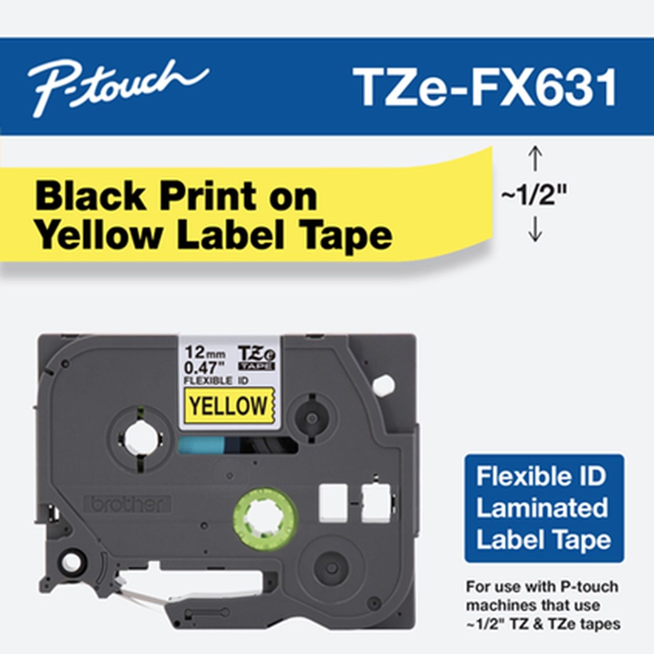 BLACK ON YELLOW FLEXIBLE P-TOUCH TAPE_2
