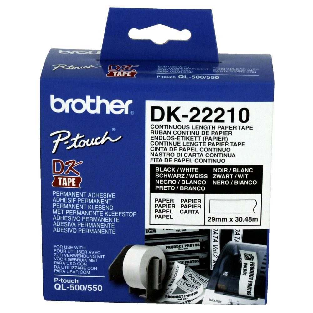 BROTHER DK22210 Brother DK22210 Continuous Paper Tape 29mm x 30.48m_3