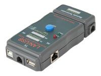 TESTER CABLU RETEA GEMBIRD pt. cablu UTP, STP si USB, baterie 9V neinclusa,  NCT-2