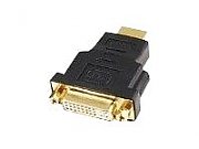 ADAPTOR video GEMBIRD, HDMI (T) la DVI-I DL (M), conectori auriti, black, 