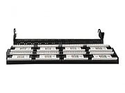 PATCH PANEL GEMBIRD 48 porturi, Cat6, 2U pentru rack 19 , suport posterior pt. gestionare cabluri, black,  NPP-C648CM-001