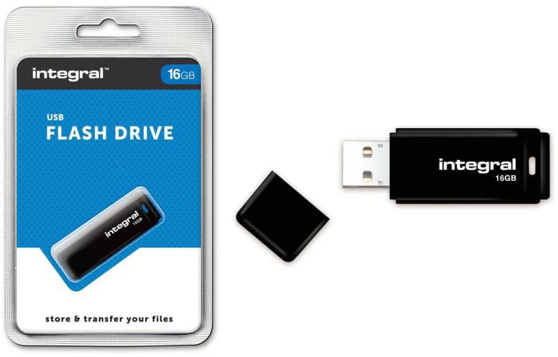 INTEGRAL INFD16GBBLK Integral USB 16GB Black, USB 2.0 with removable cap_2