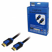 CABLU video LOGILINK, HDMI (T) la HDMI (T), 10m, premium, conectori auriti, rezolutie maxima 4K (3840 x 2160) la 60 Hz, negru, 