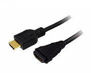 CABLU video LOGILINK, adaptor HDMI (T) la HDMI (M), 5m, conectori auriti, rezolutie maxima 4K DCI (4096 x 2160) la 60 Hz, negru, 