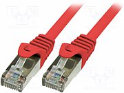 PATCH CORD FTP LOGILINK Cat5e, cupru-aluminiu, 1 m, rosu, AWG26, ecranat 