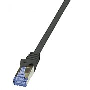 PATCH CORD S/FTP LOGILINK Cat6a, LSZH, cupru, 1 m, negru, AWG26, dublu ecranat 