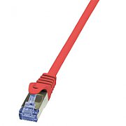 PATCH CORD S/FTP LOGILINK Cat6a, LSZH, cupru, 1 m, rosu, AWG26, dublu ecranat 