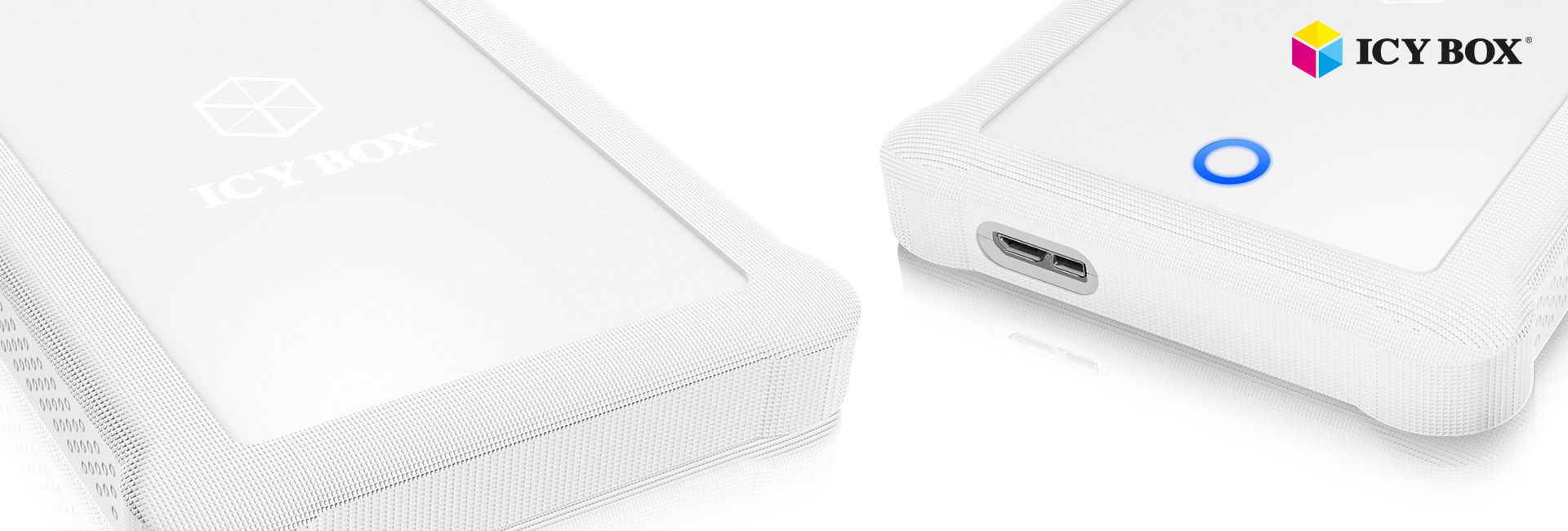 ICYBOX IB-233U3-WH IcyBox External 2,5 HDD case SATA to 1xUSB 3.0, white+ protection bag_1