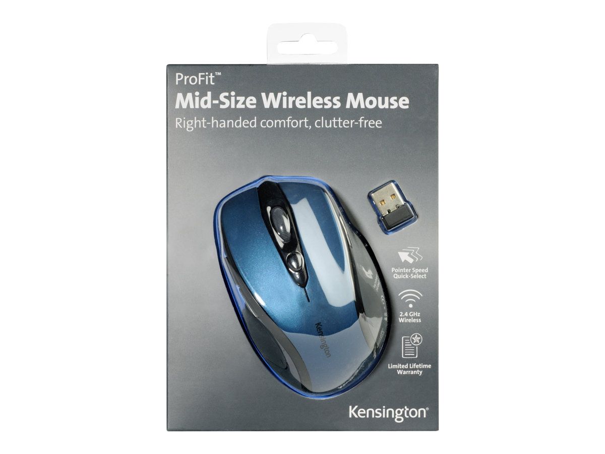 KENSINGTON K72421WW Mouse optic wireless Kensington Pro Fit Mid Size albastru safir_2