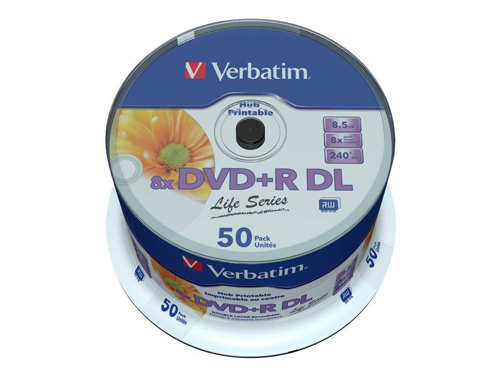 VERBATIM 97693 DVD+R DL Verbatim spindle 50 8,5GB 8x WIDE PRINTABLE SURFACE_2