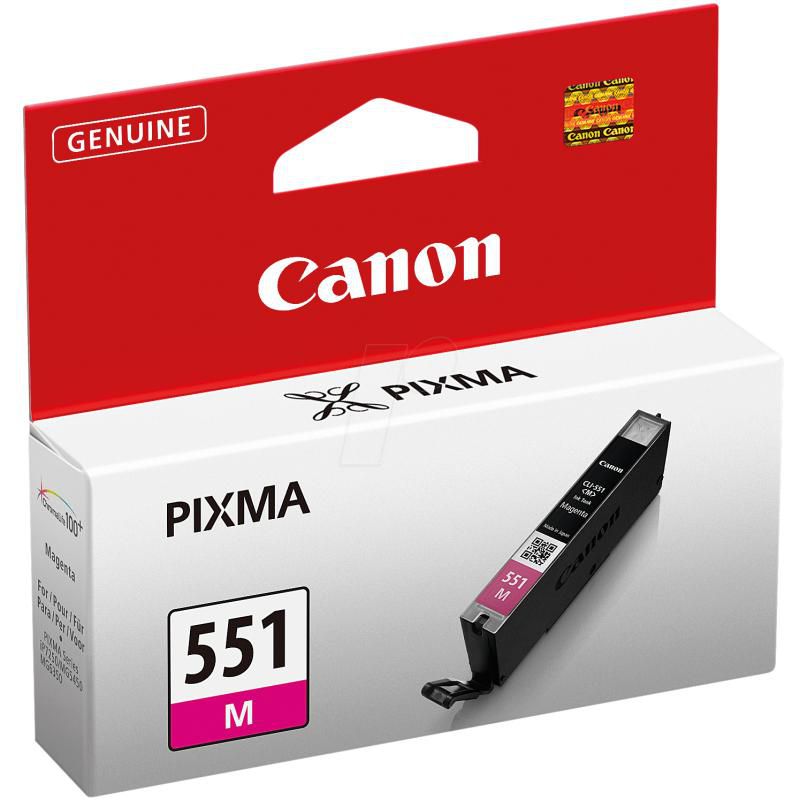 Cartus cerneala Canon CLI-551M, magenta, capacitate 7ml, pentru Canon Pixma IP7250, Pixma IP8750, Pixma IX6850, Pixma MG5450, Pixma MG5550, Pixma MG6350, Pixma MG6450, Pixma MG7150, Pixma MX925._1