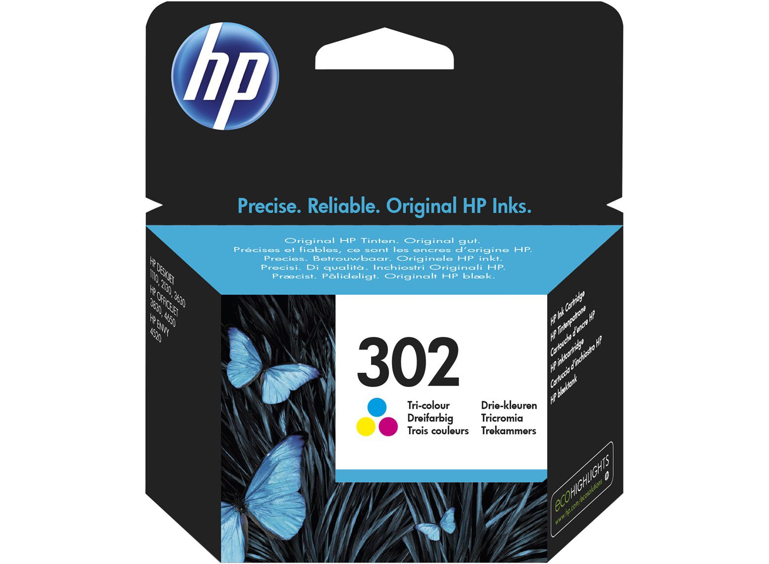 Cartus cerneala HP F6U65AE ,Color ,165 pagini ,Original (302)