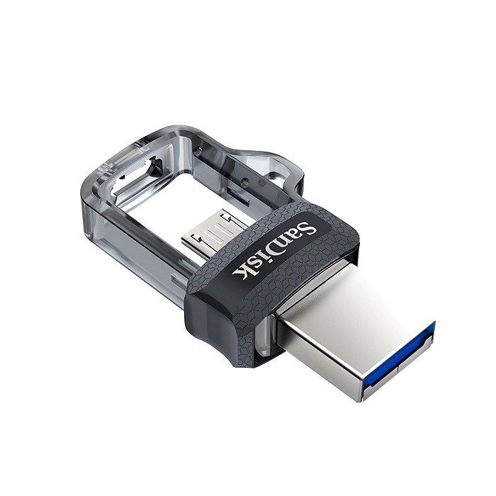 Sandisk Ultra Dual m3.0 USB flash drive 64 GB USB Type-A / Micro-USB 3.2 Gen 1 (3.1 Gen 1) Black,Silver,Transparent