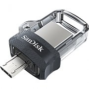 Sandisk Ultra Dual m3.0 USB flash drive 64 GB USB Type-A / Micro-USB 3.2 Gen 1 (3.1 Gen 1) Black,Silver,Transparent